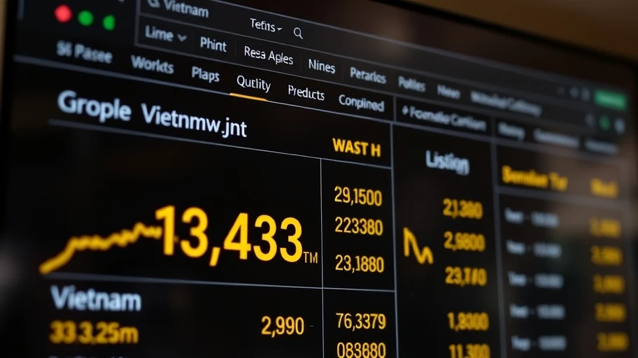 Ảnh website tài chính Việt Nam hiển thị giá vàng