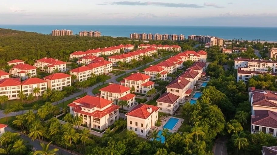 Biệt thự và condotel tại Cam Ranh, nhìn từ trên cao