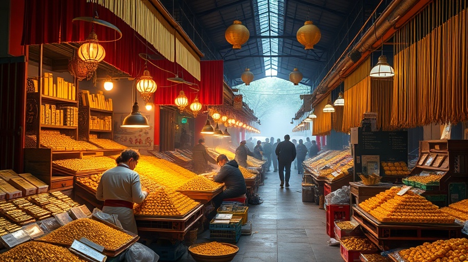 Biểu đồ giá vàng thể hiện xu hướng thị trường