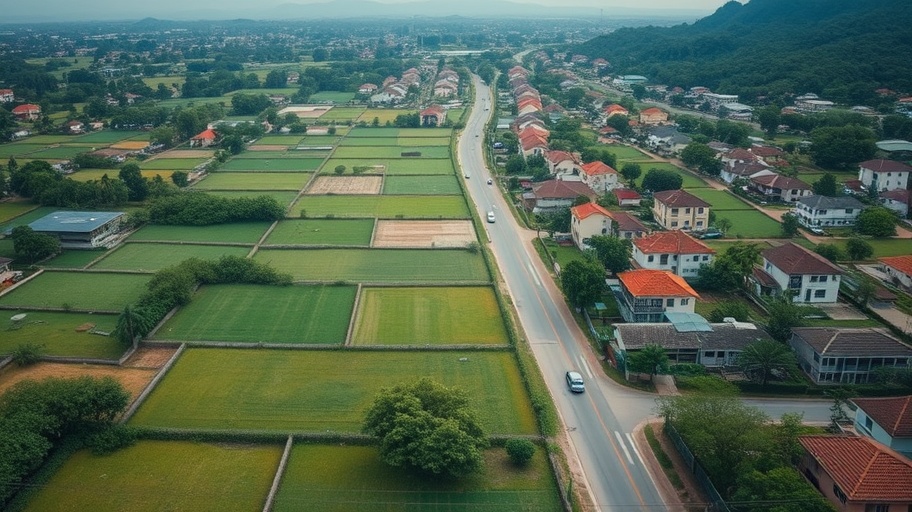 Cảnh đất nền ở vùng ngoại ô Việt Nam