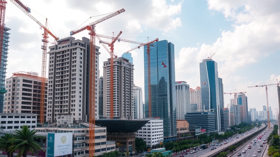 Cảnh phát triển đô thị và xây dựng nhà ở tại TP.HCM