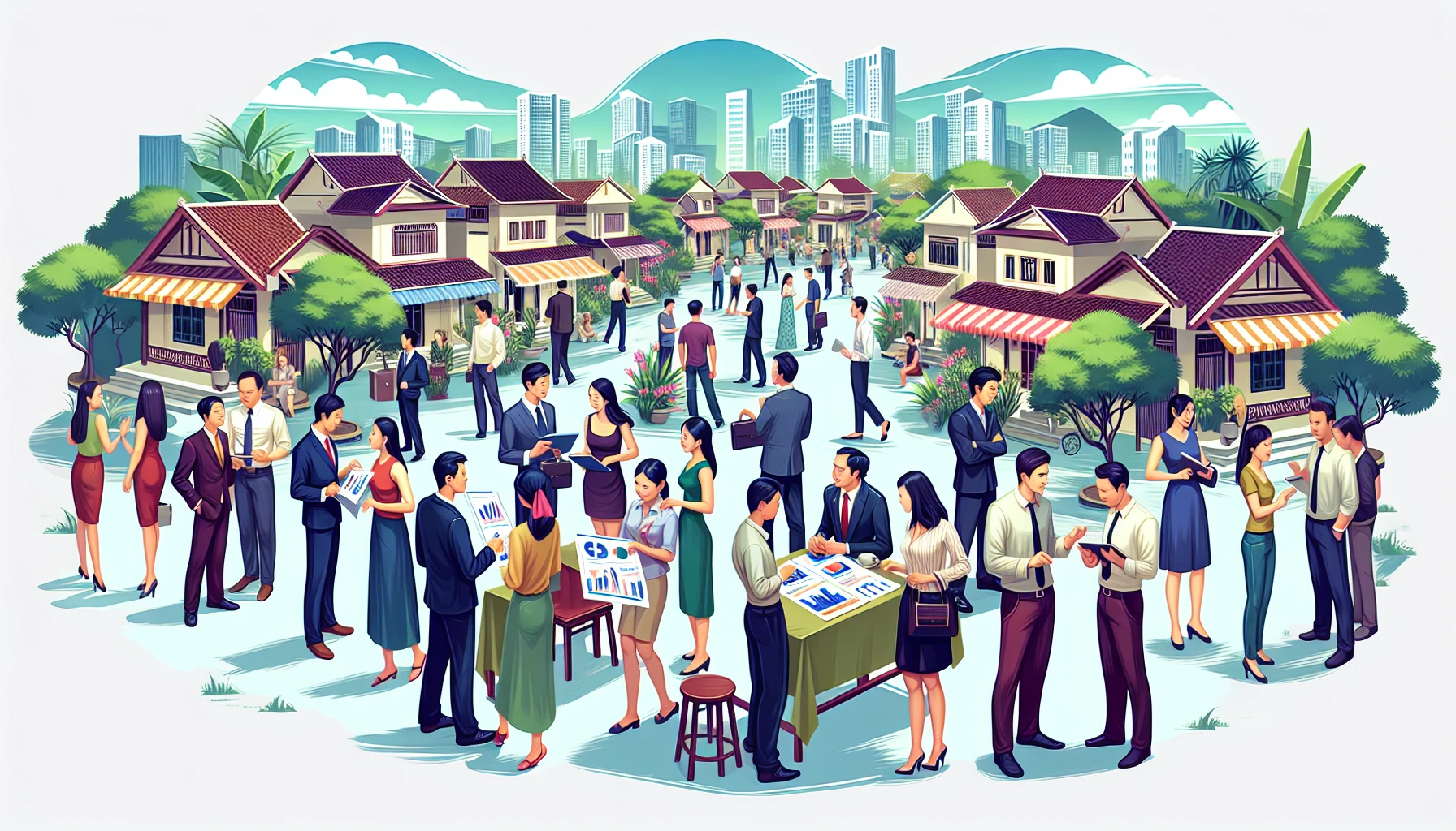 Cảnh quan thị trường bất động sản tại Củ Chi