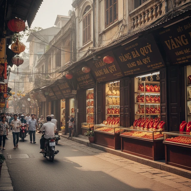 Cửa hàng vàng trên phố Hàng Bạc, Hà Nội