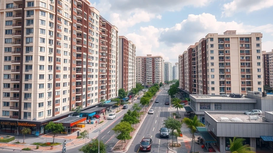 Dự án nhà ở mới tại một đô thị