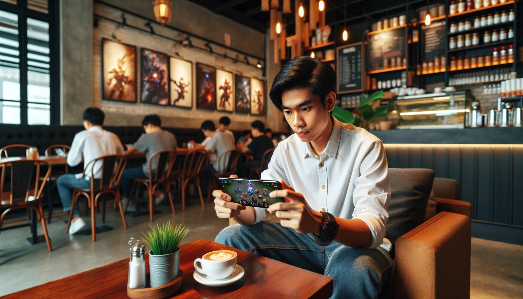 Game thủ Lien Quan tại quán cà phê Việt Nam
