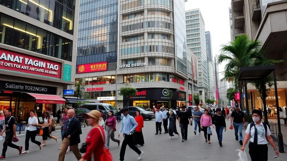 Hình ảnh khu tài chính bận rộn tại Hà Nội