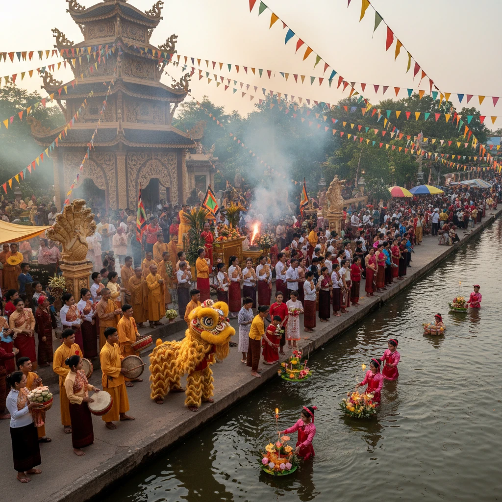 Hình ảnh lễ hội văn hóa tại Sóc Trăng.