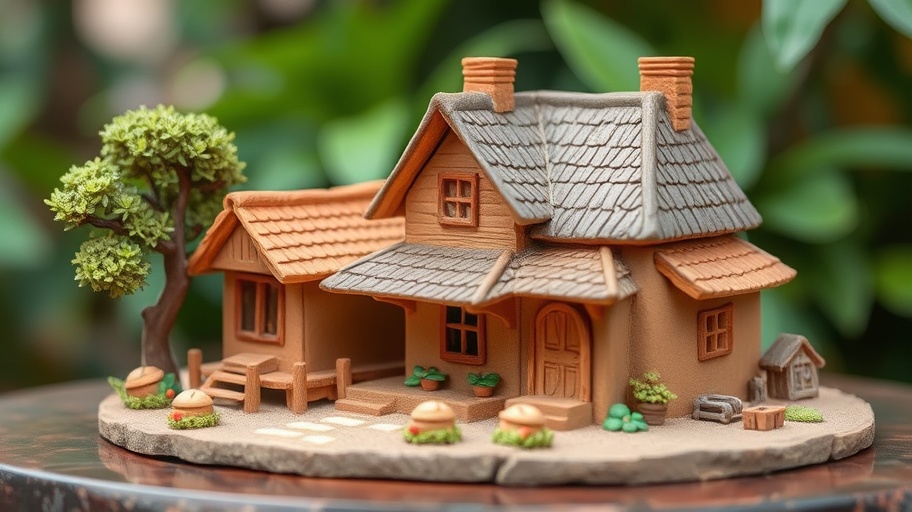 Hình ảnh mô hình mini bằng đất sét