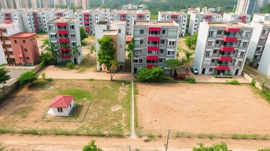 Hình ảnh so sánh đất nền và căn hộ với nhu cầu yếu.