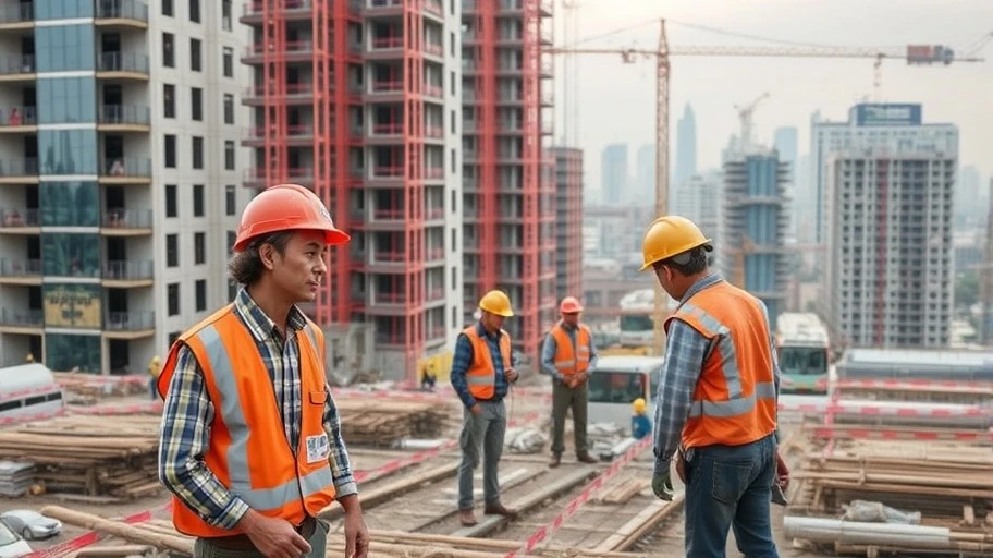 Hình ảnh thị trường bất động sản tạo việc làm