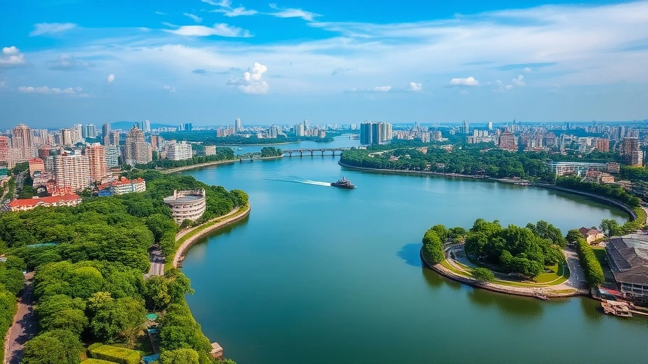 Khu vực Tây Hồ Hà Nội với cảnh quan phát triển