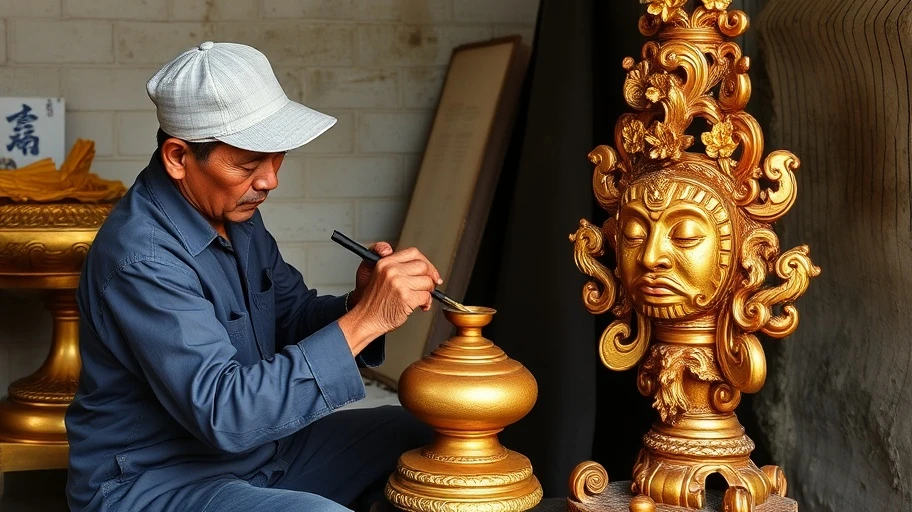 Kỹ thuật dát vàng công nghiệp với vàng lá Kim Thành