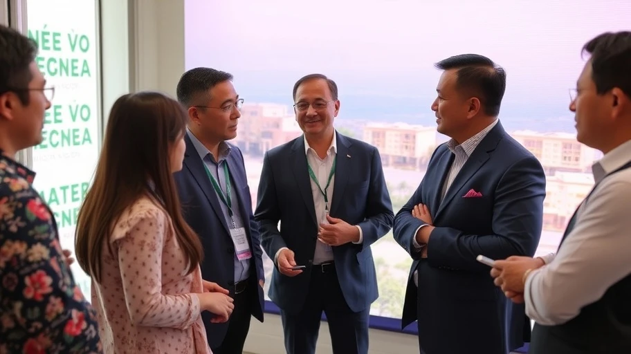 Nhà đầu tư thảo luận tại một sự kiện bất động sản An Giang.