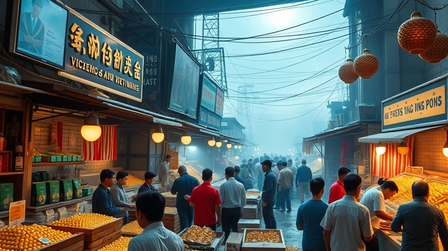 Sự nhộn nhịp tại trung tâm giao dịch vàng
