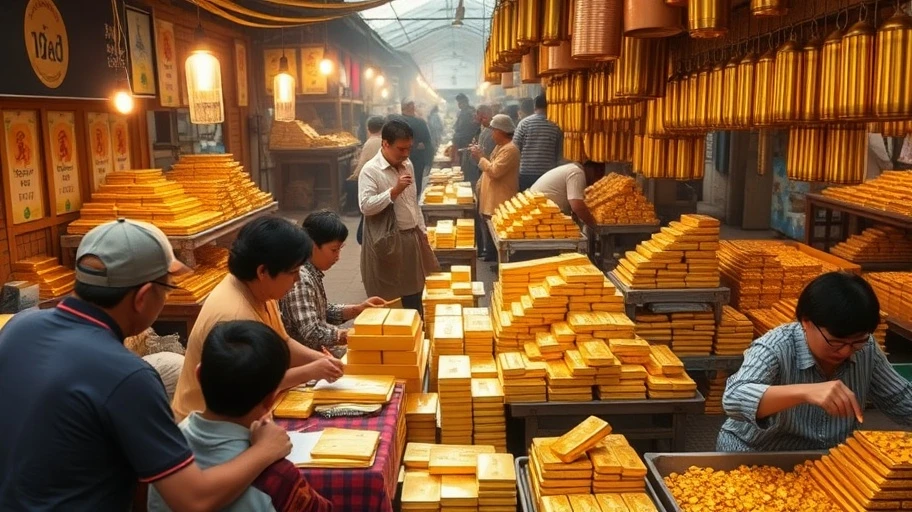 Thị trường vàng với giao dịch vật chất