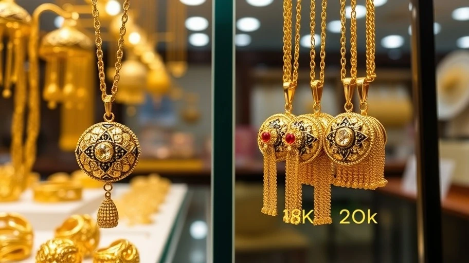 Vàng 750 và vàng 9999 trong cửa hàng trang sức