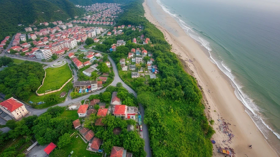 Vị trí địa lý An Thượng gần biển Mỹ Khê